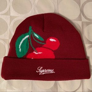 Supreme Cherry Burgundy Beanie FW14 2014 RARE OG